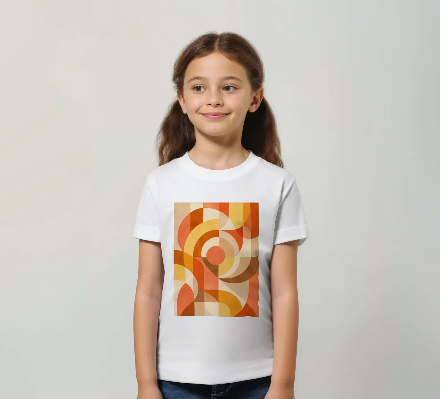 Gedurfde abstracte compositie met cirkelvormige vormen kinder t-shirt van DesignDoodle