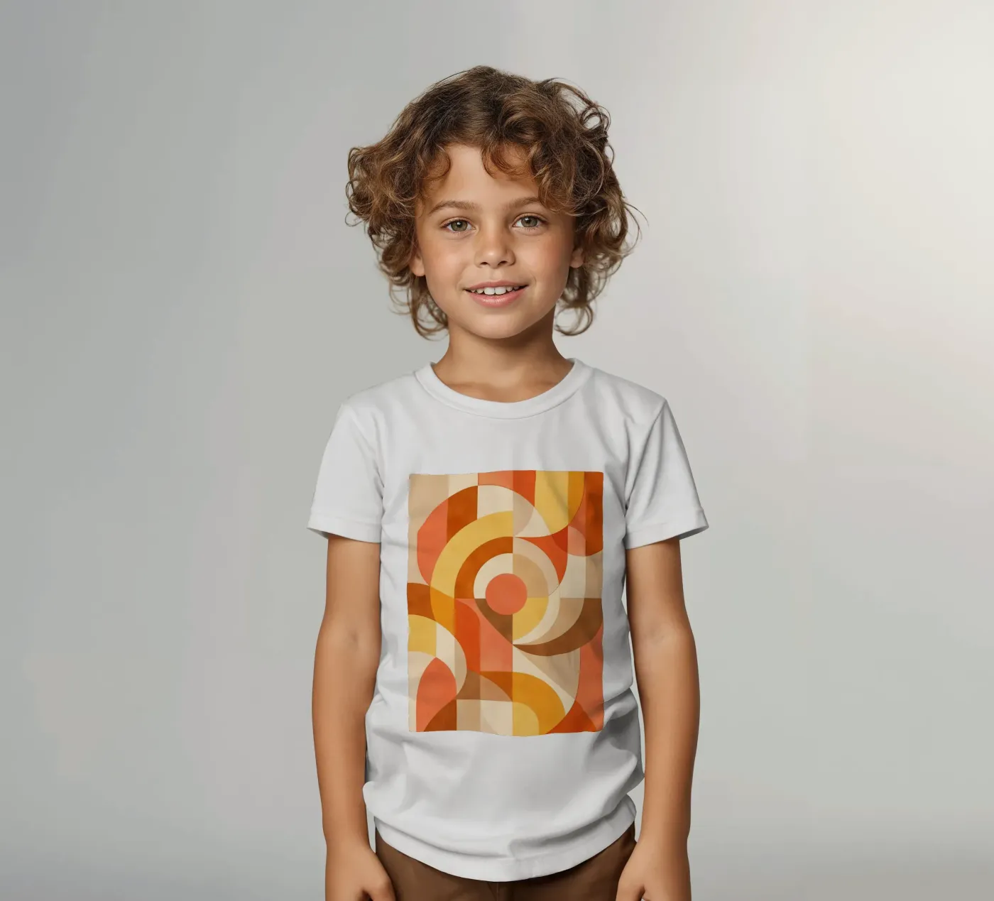 Gedurfde abstracte compositie met cirkelvormige vormen kinder t-shirt van DesignDoodle