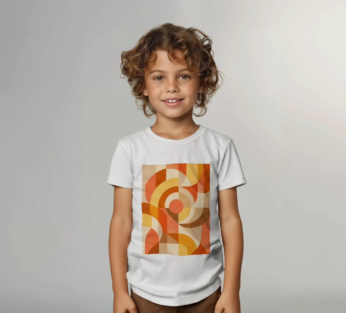 Gedurfde abstracte compositie met cirkelvormige vormen kinder t-shirt van DesignDoodle