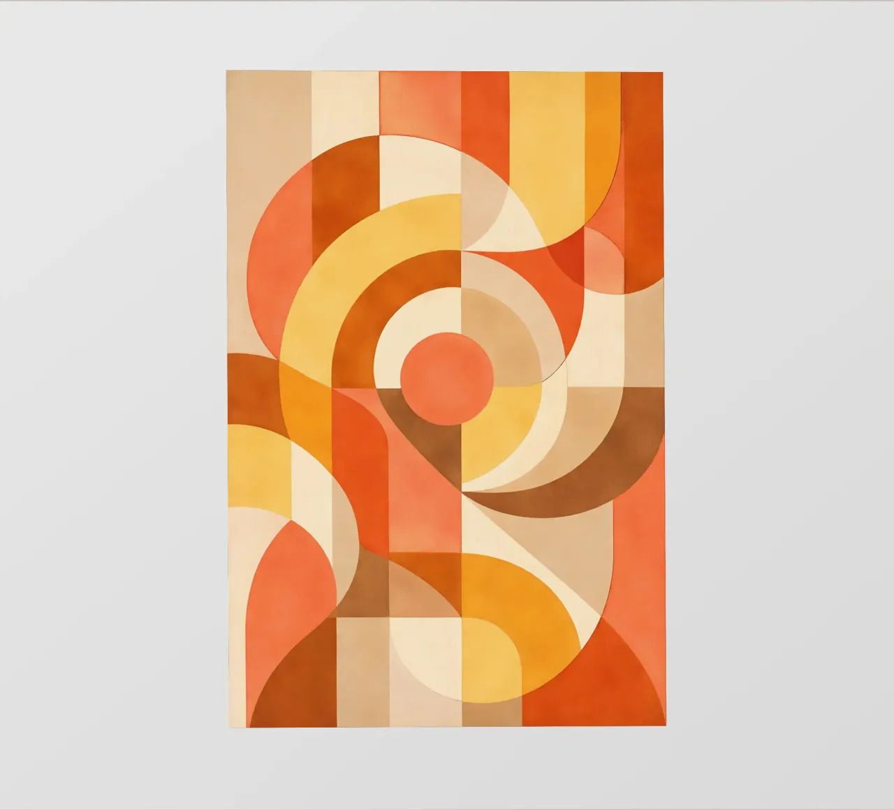 Gedurfde abstracte compositie met cirkelvormige vormen fotobehang van DesignDoodle