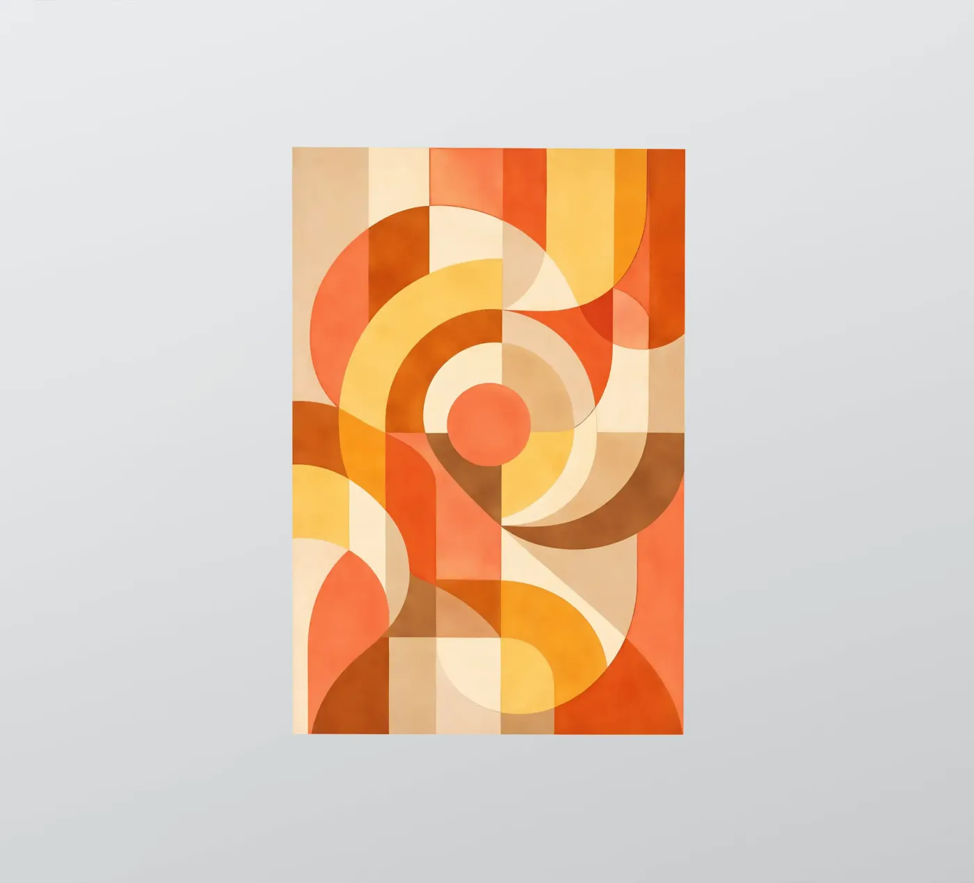 Bold Abstract Composition with Circular Forms sticker by DesignDoodle