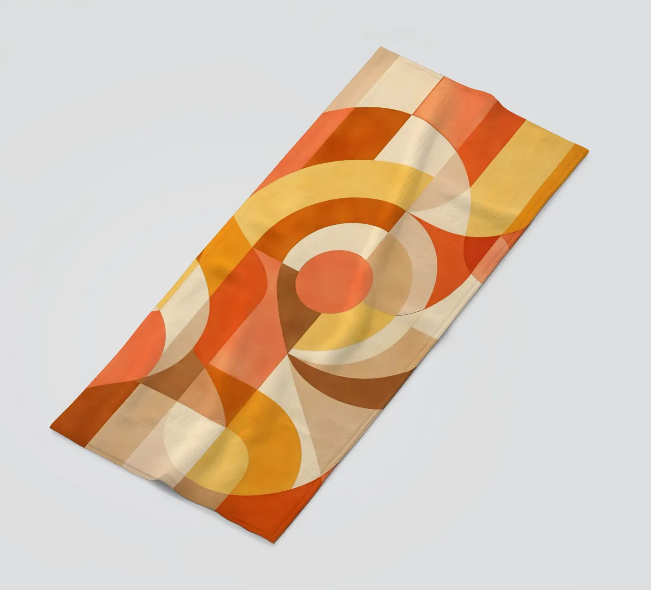 Bold Abstract Composition with Circular Forms beach towel by DesignDoodle