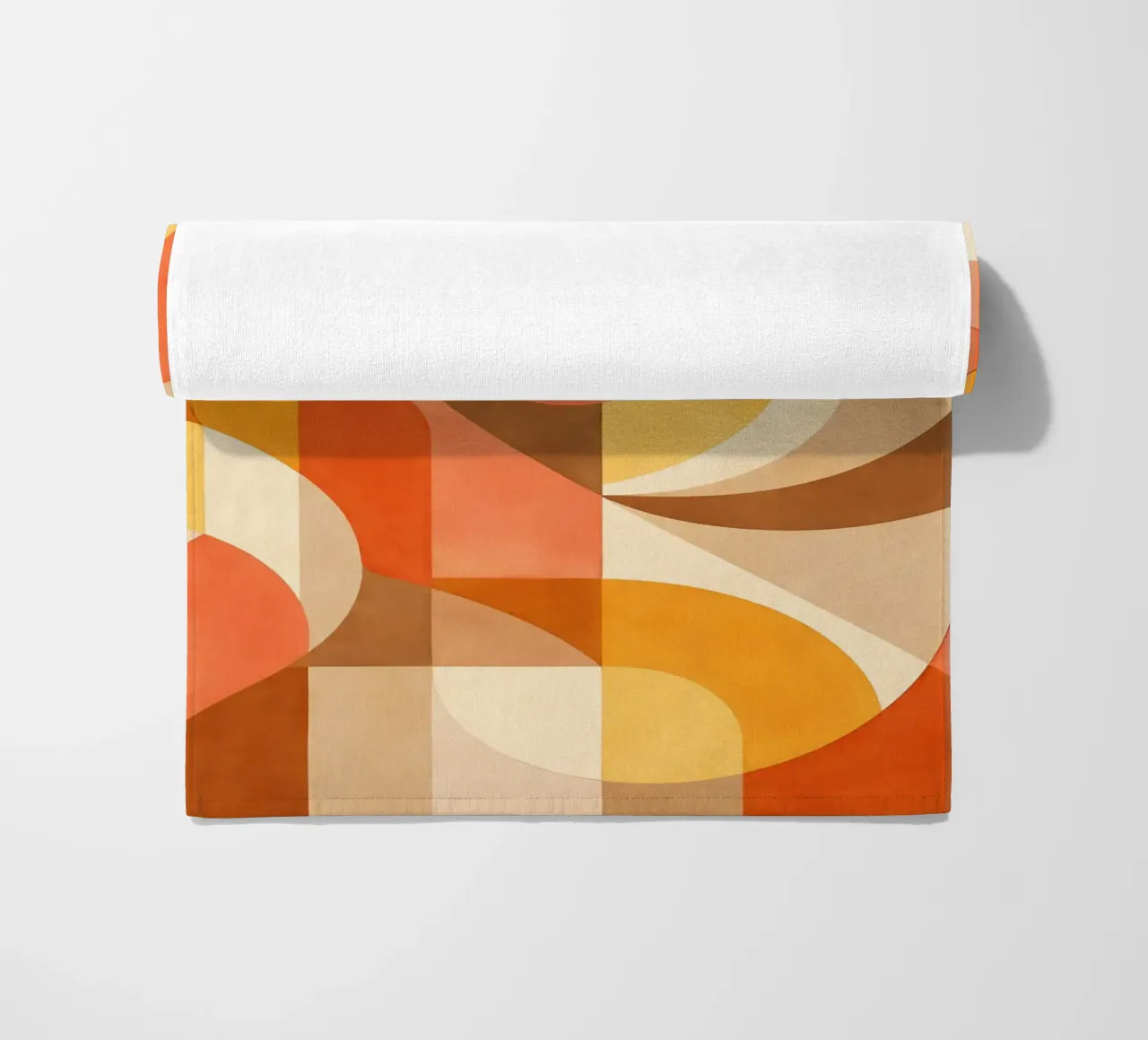 Bold Abstract Composition with Circular Forms beach towel by DesignDoodle