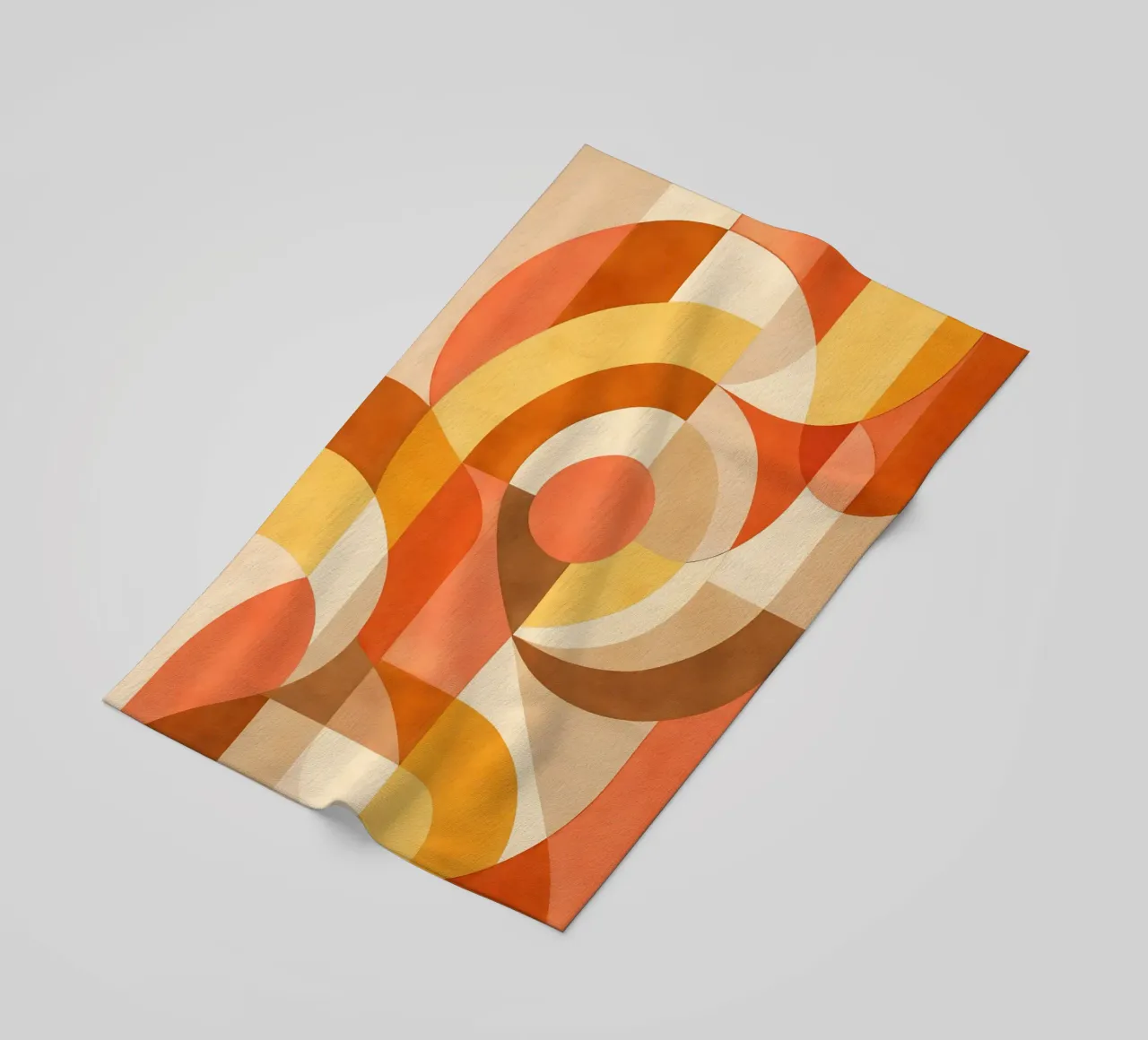 Bold Abstract Composition with Circular Forms beach towel by DesignDoodle