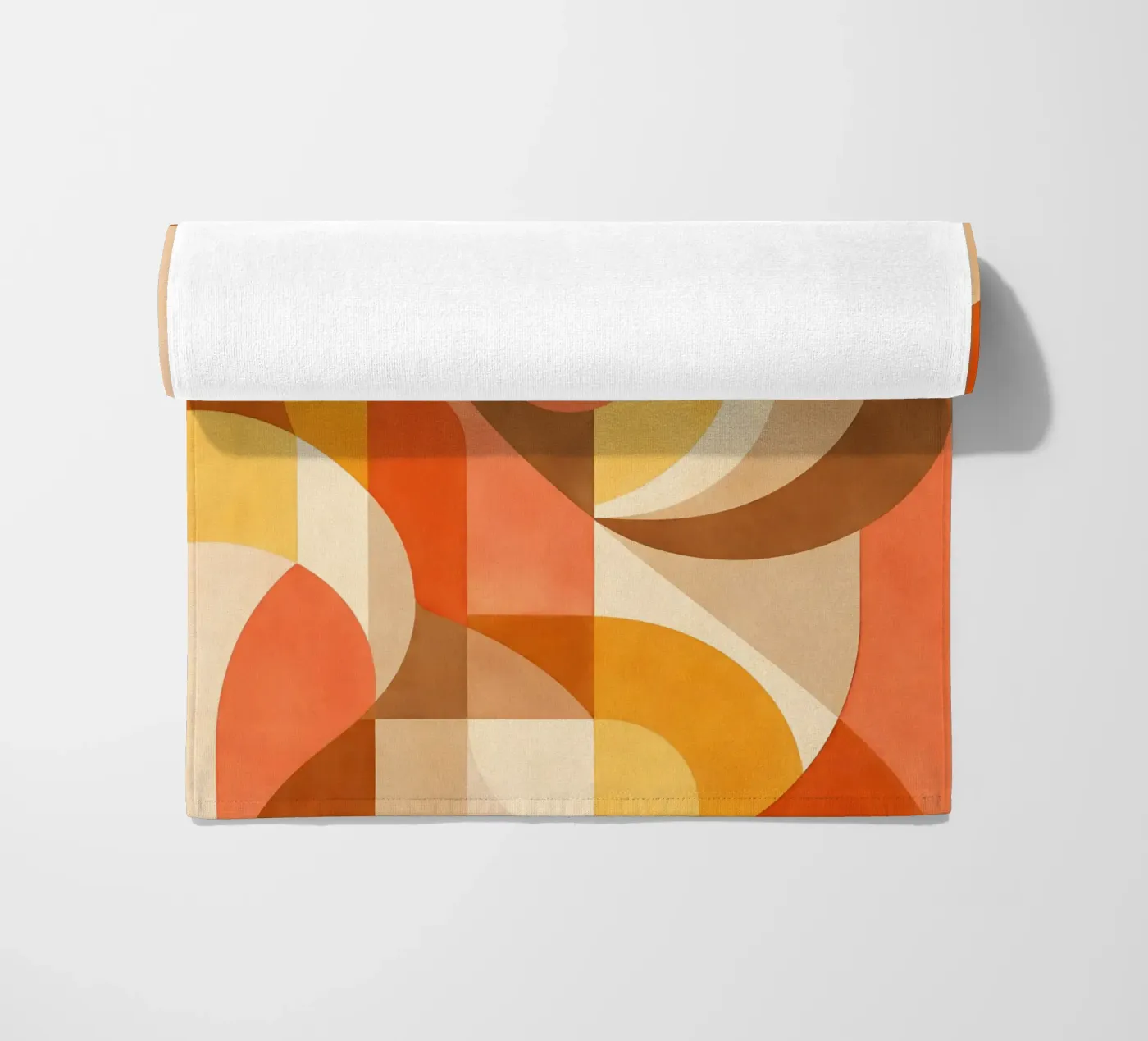 Bold Abstract Composition with Circular Forms beach towel by DesignDoodle