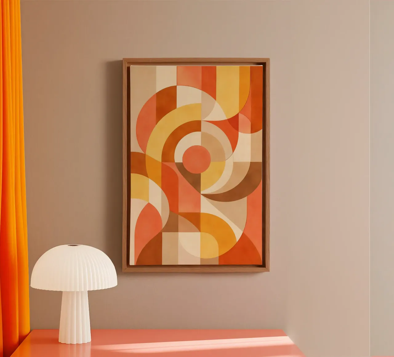 Composizione astratta audace con forme circolari tela da DesignDoodle