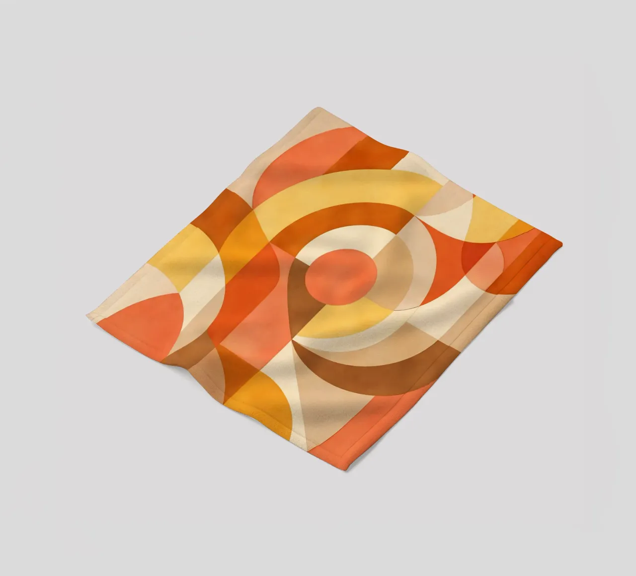 Bold Abstract Composition with Circular Forms fleecedeken van DesignDoodle