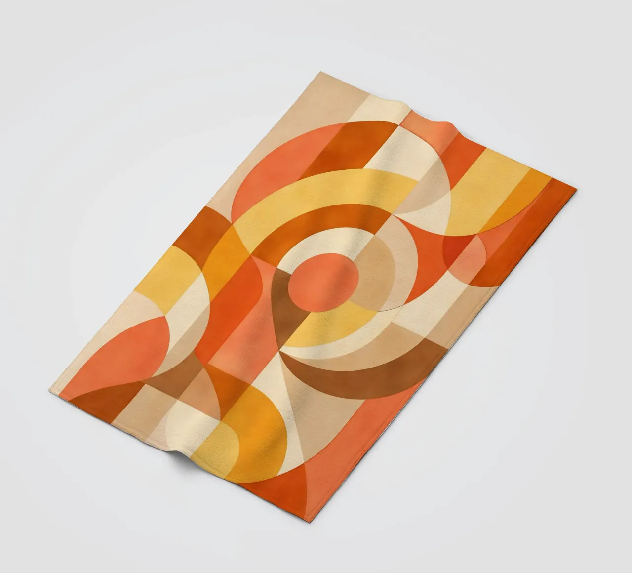 Bold Abstract Composition with Circular Forms fleecedeken van DesignDoodle