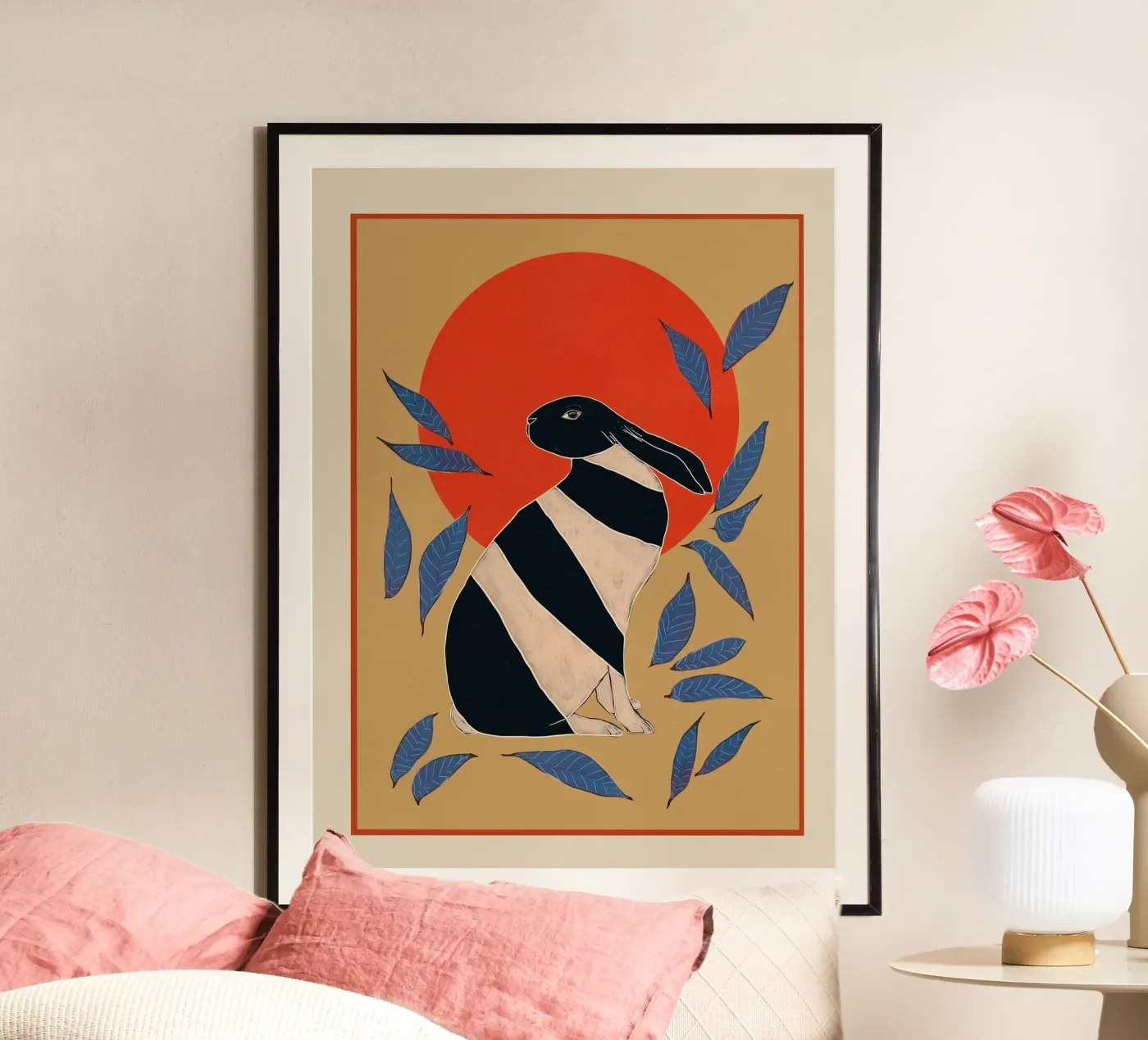 Striped Hare at Sunset poster da cityart