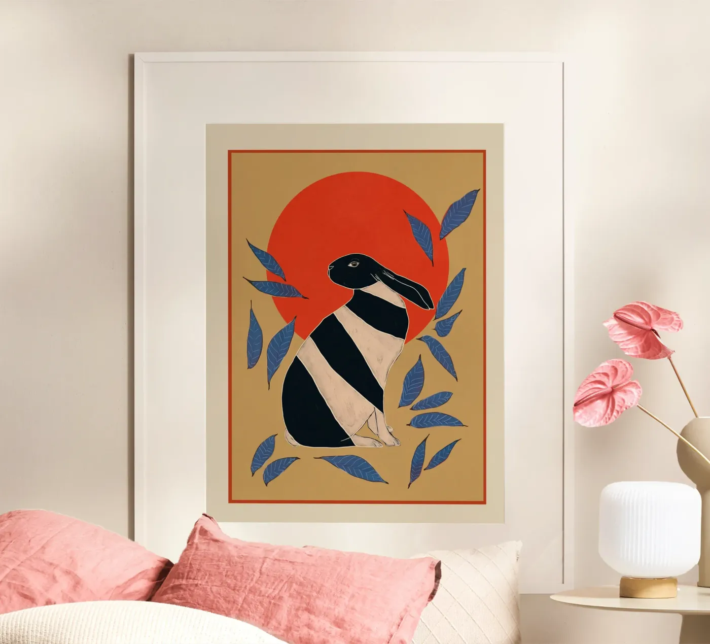 Striped Hare at Sunset poster da cityart