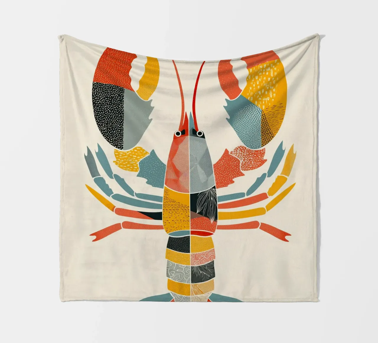 Patterned Lobster Fleecedecke von Luca