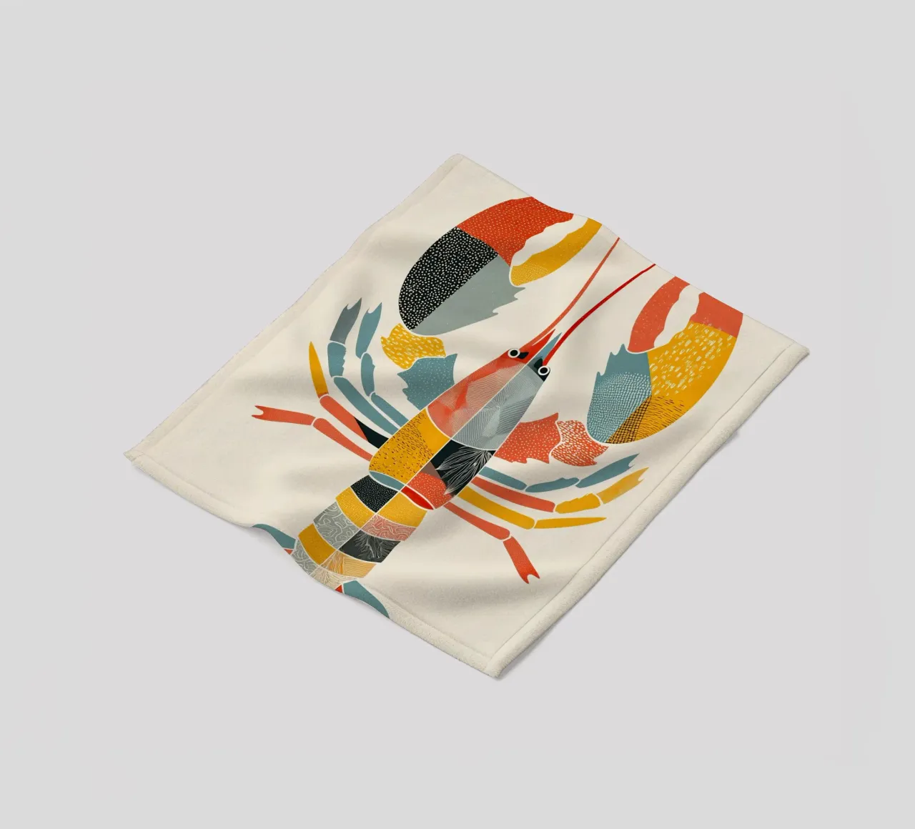 Patterned Lobster Fleecedecke von Luca