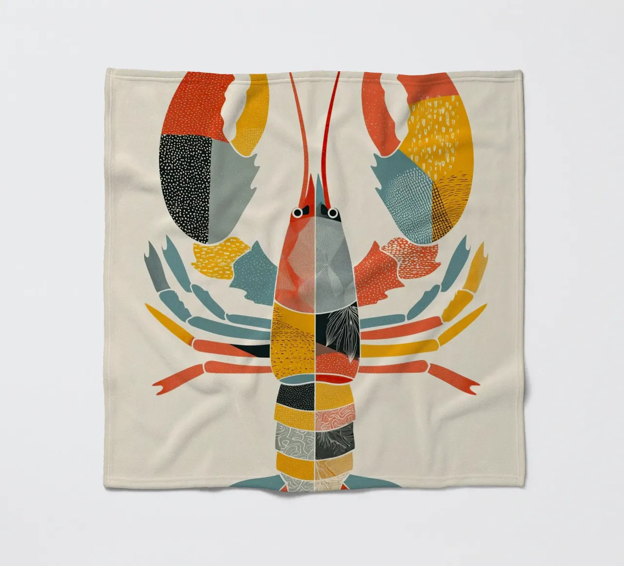 Patterned Lobster Fleecedecke von Luca