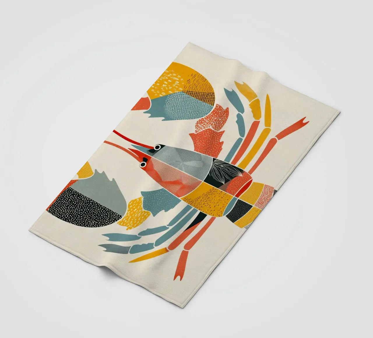 Patterned Lobster Fleecedecke von Luca