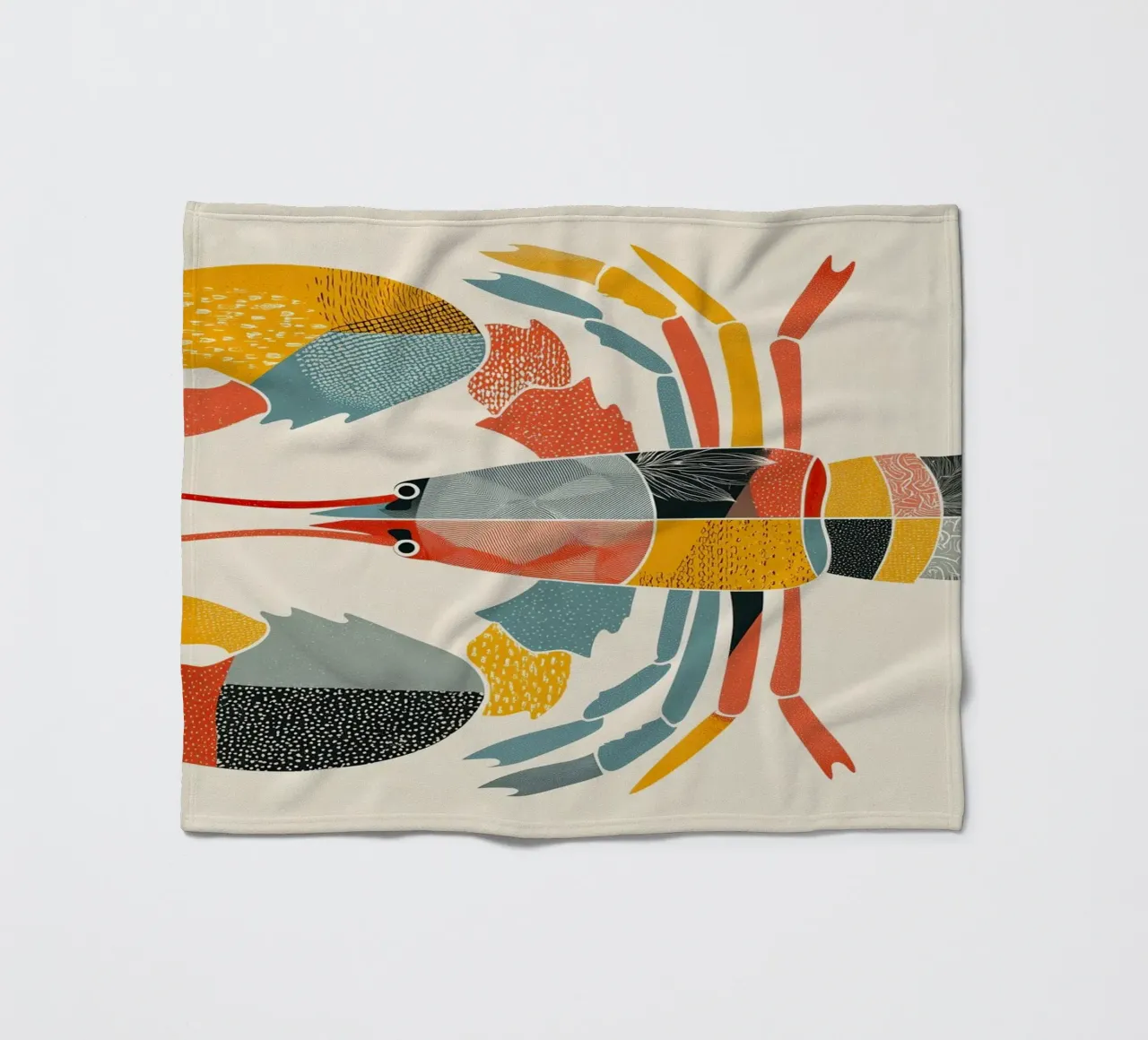 Patterned Lobster Fleecedecke von Luca