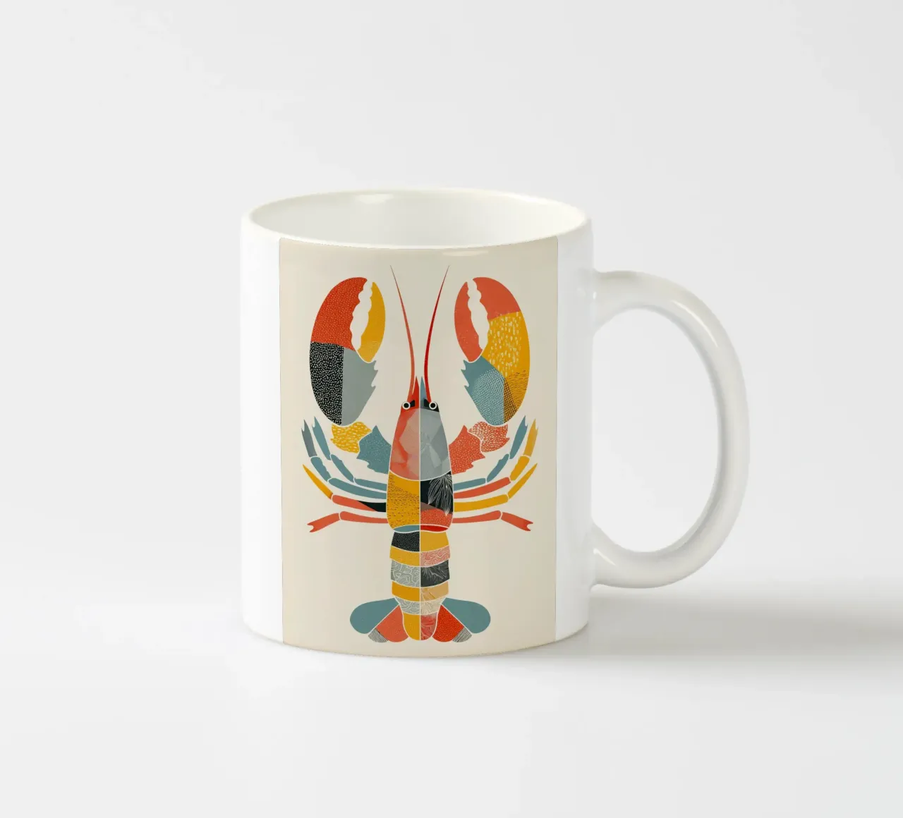 Patterned Lobster ceramic mug by Luca