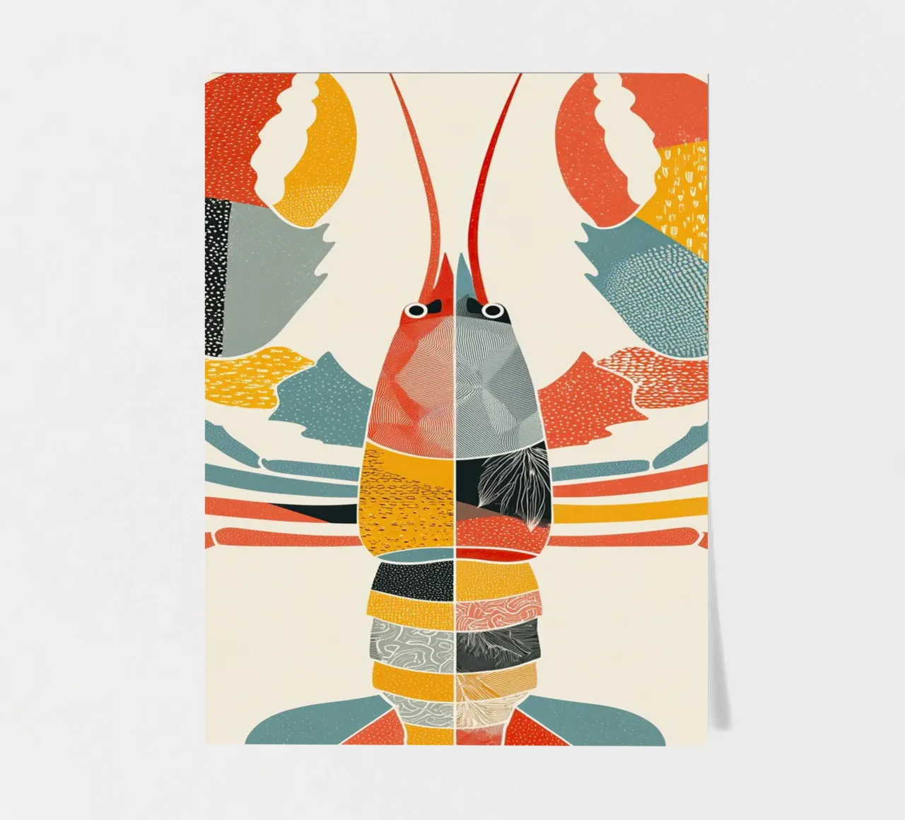 Patterned Lobster sticker sheet by Luca