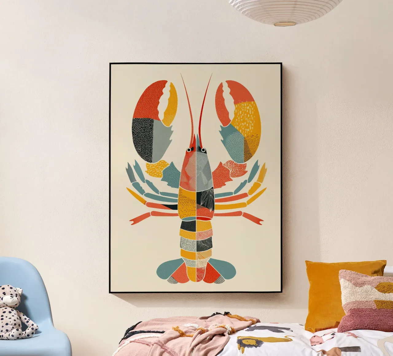 Patterned Lobster acrylic glass by Luca