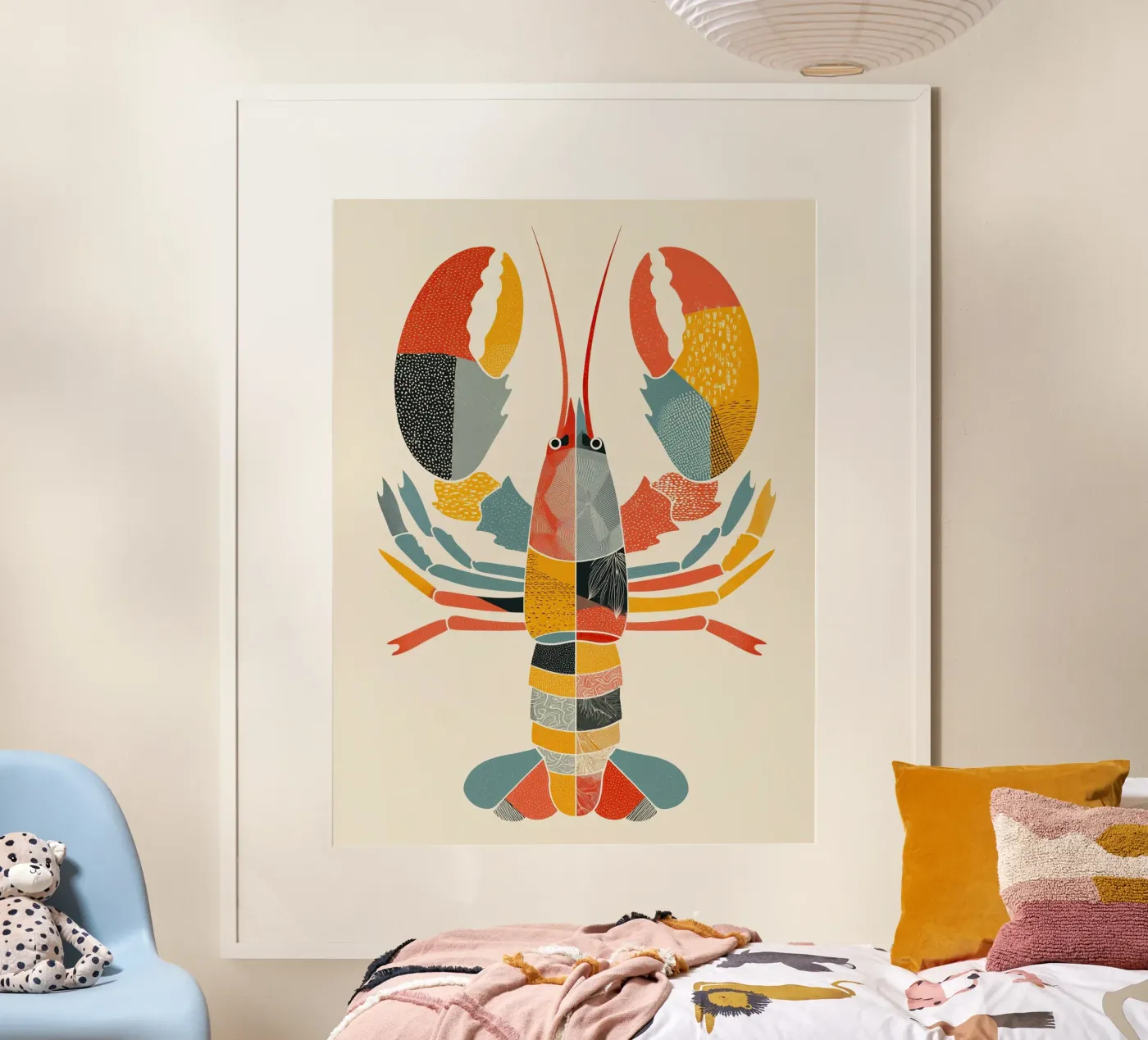 Patterned Lobster Poster von Luca