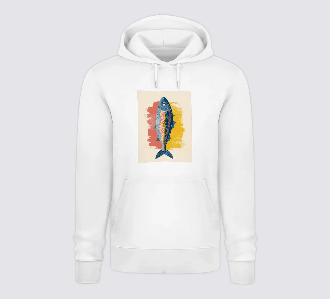 Patterned Fish hoodie by Luca