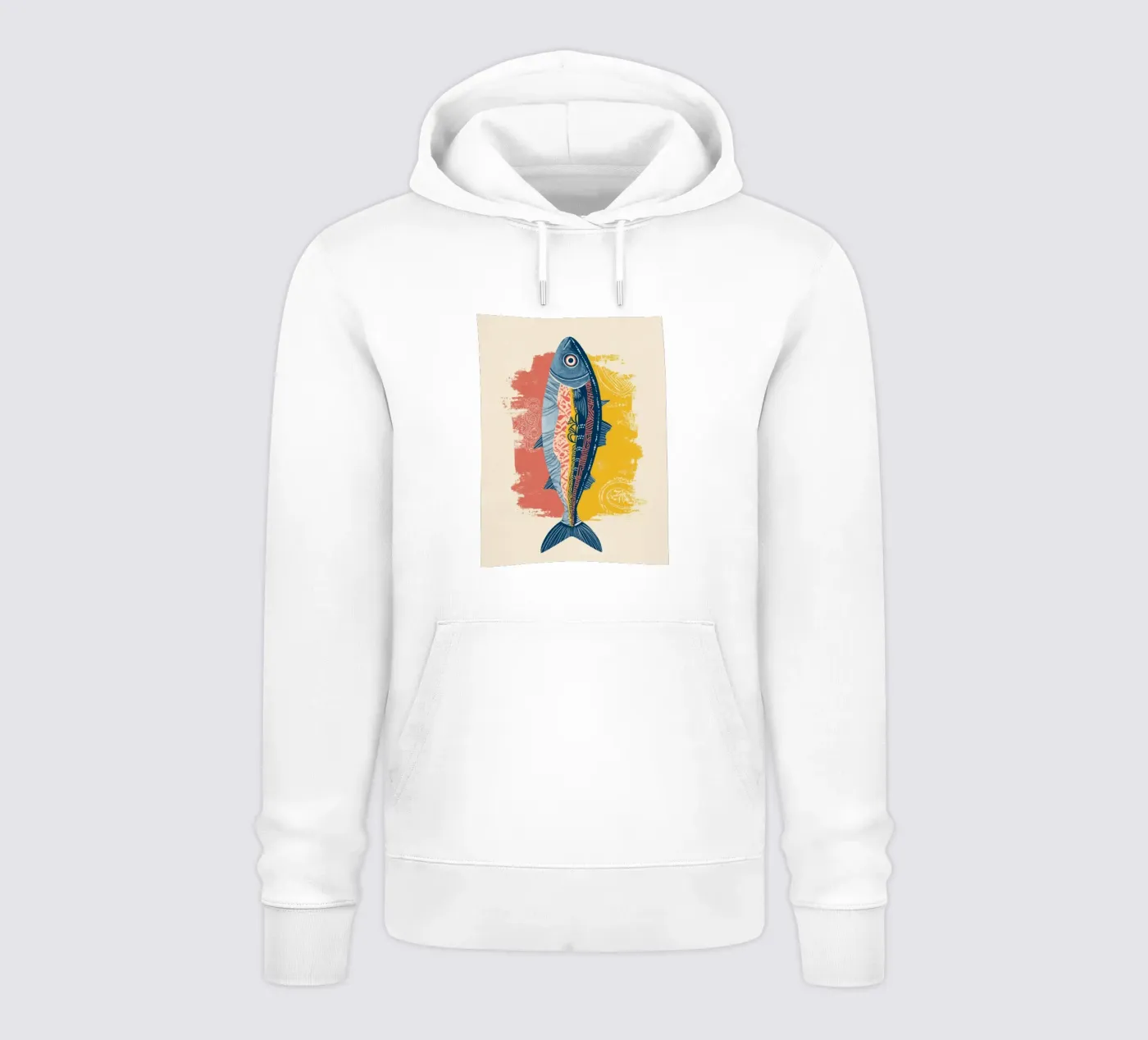 Patterned Fish hoodie by Luca