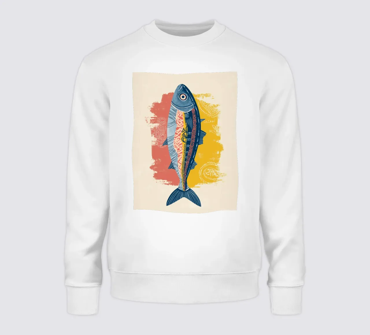 Patterned Fish sweat de Luca