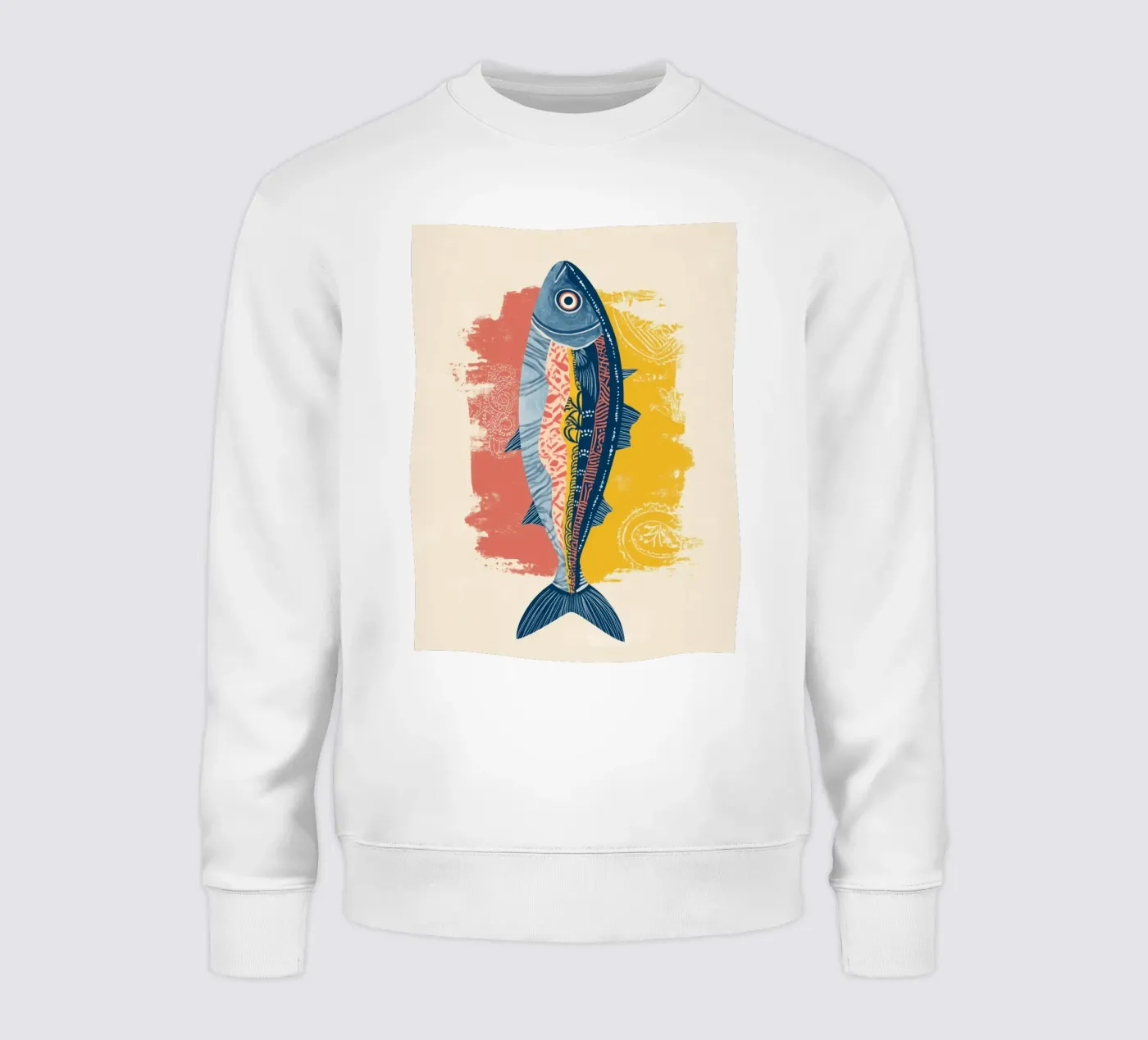Patterned Fish sweat de Luca