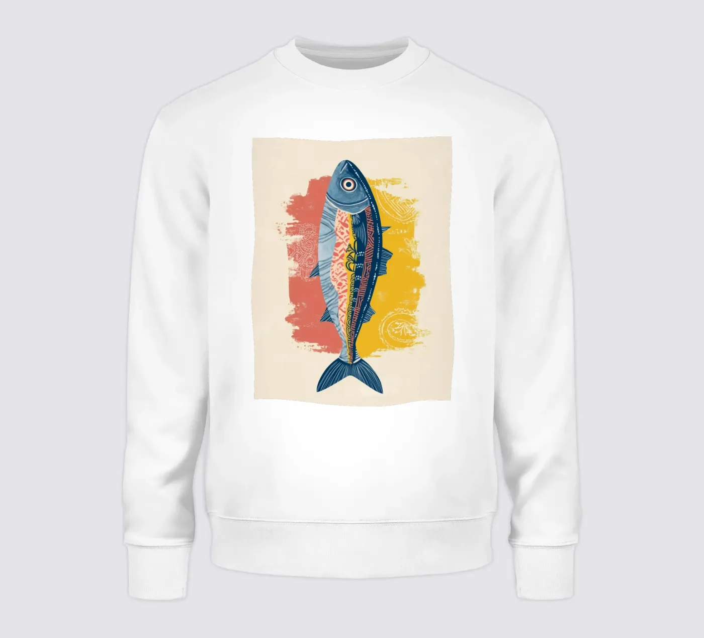 Patterned Fish sweat de Luca