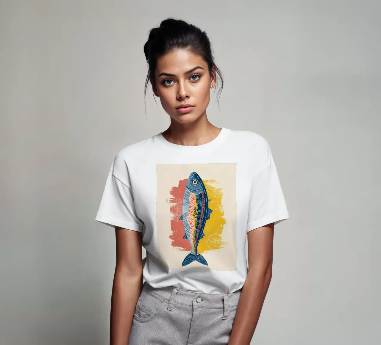 Patterned Fish t-shirt da Luca