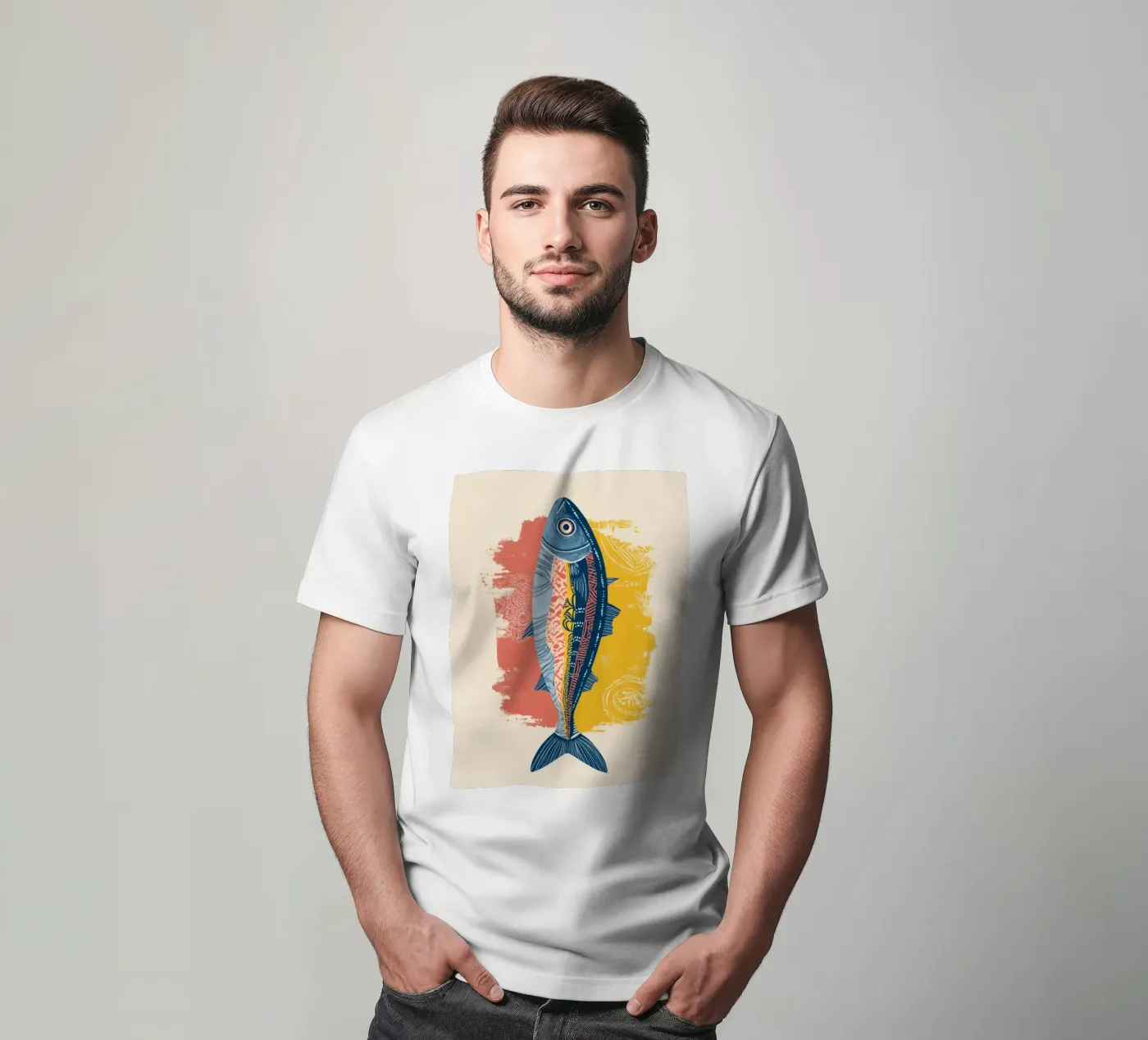 Patterned Fish t-shirt da Luca