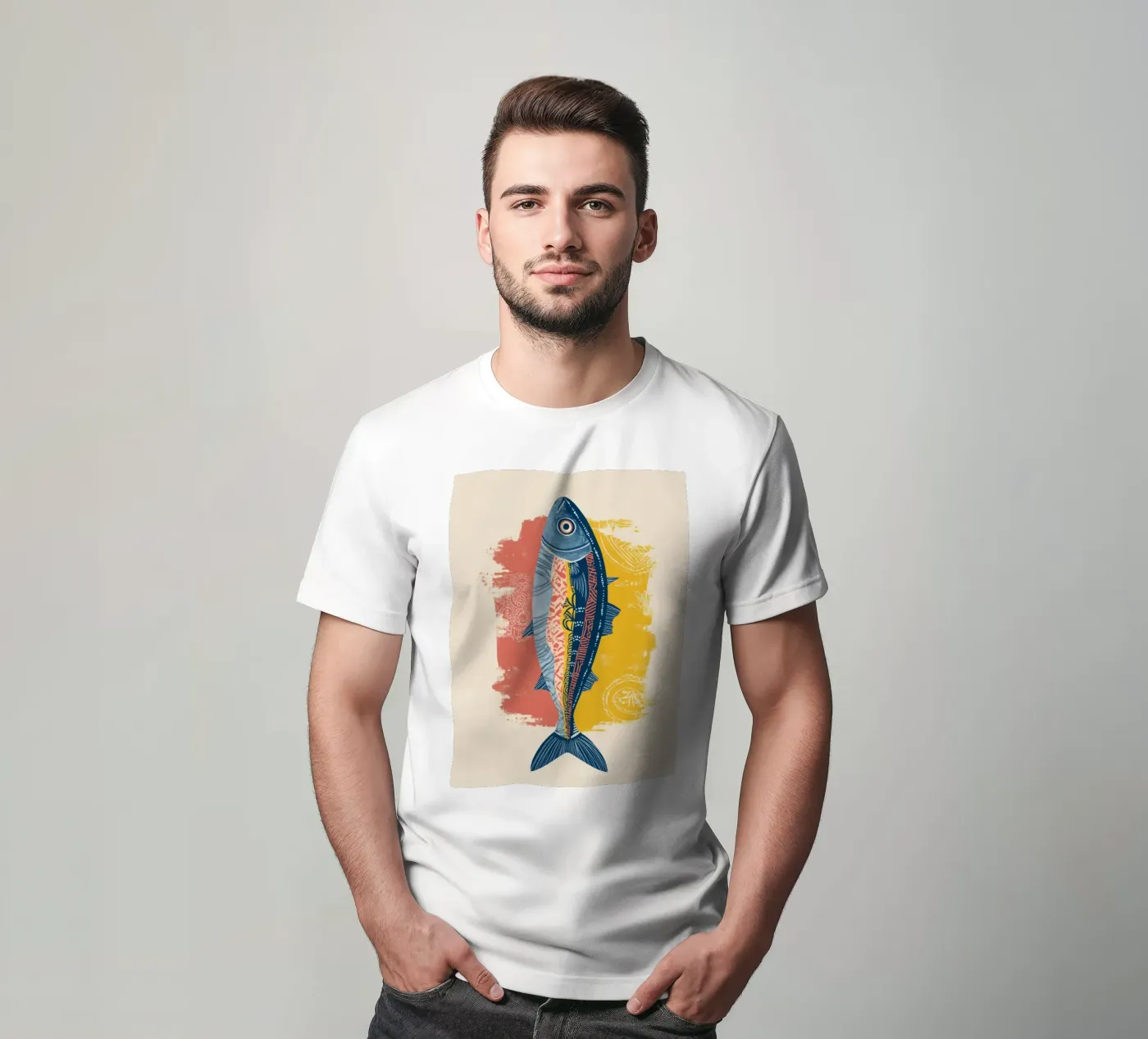 Patterned Fish t-shirt da Luca