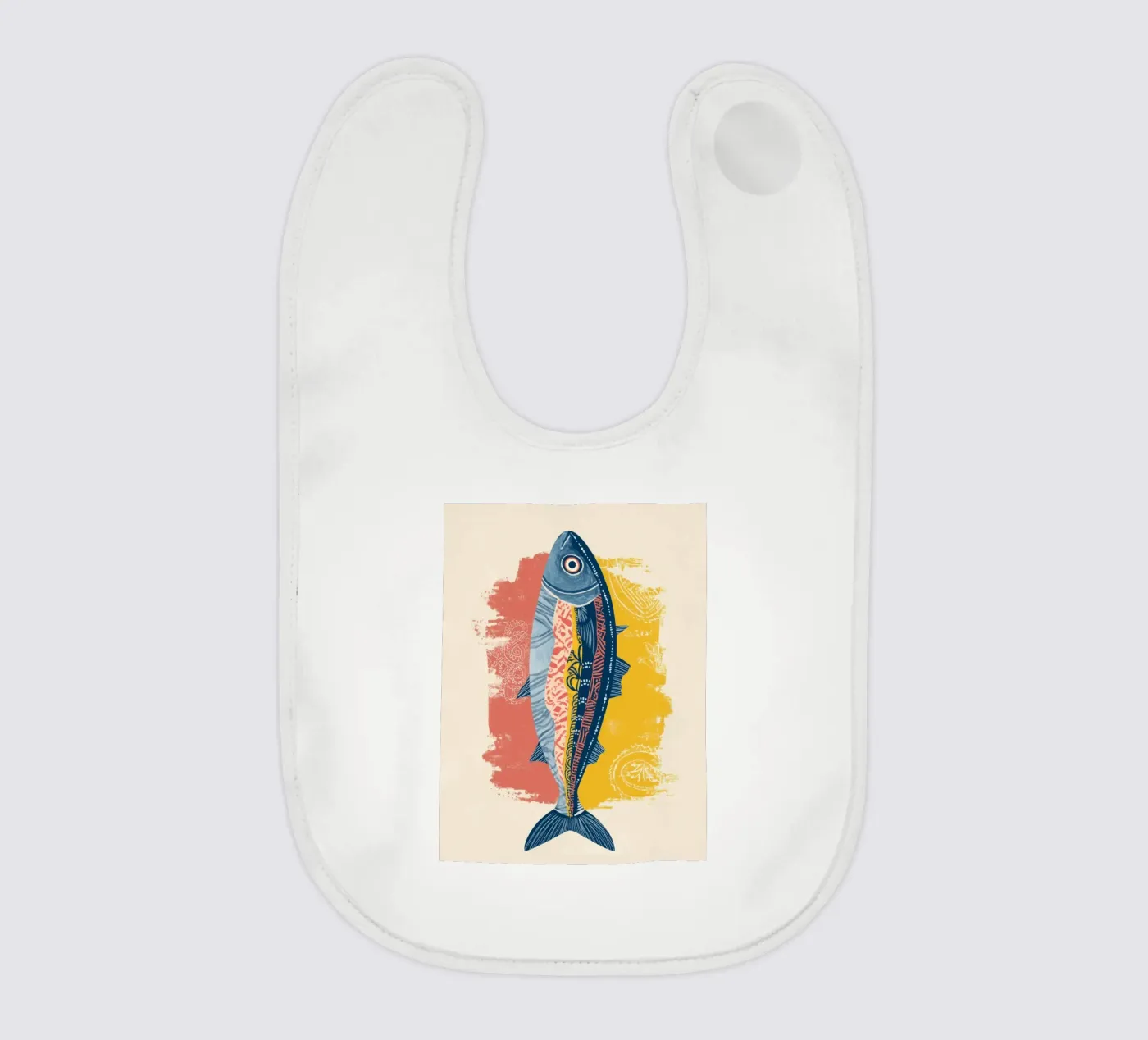 Patterned Fish baby slabbetje van Luca