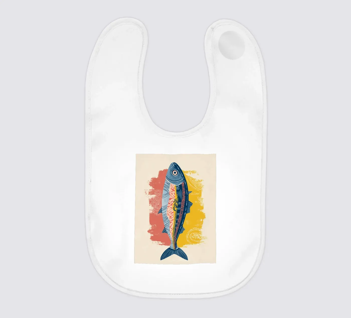 Patterned Fish baby slabbetje van Luca