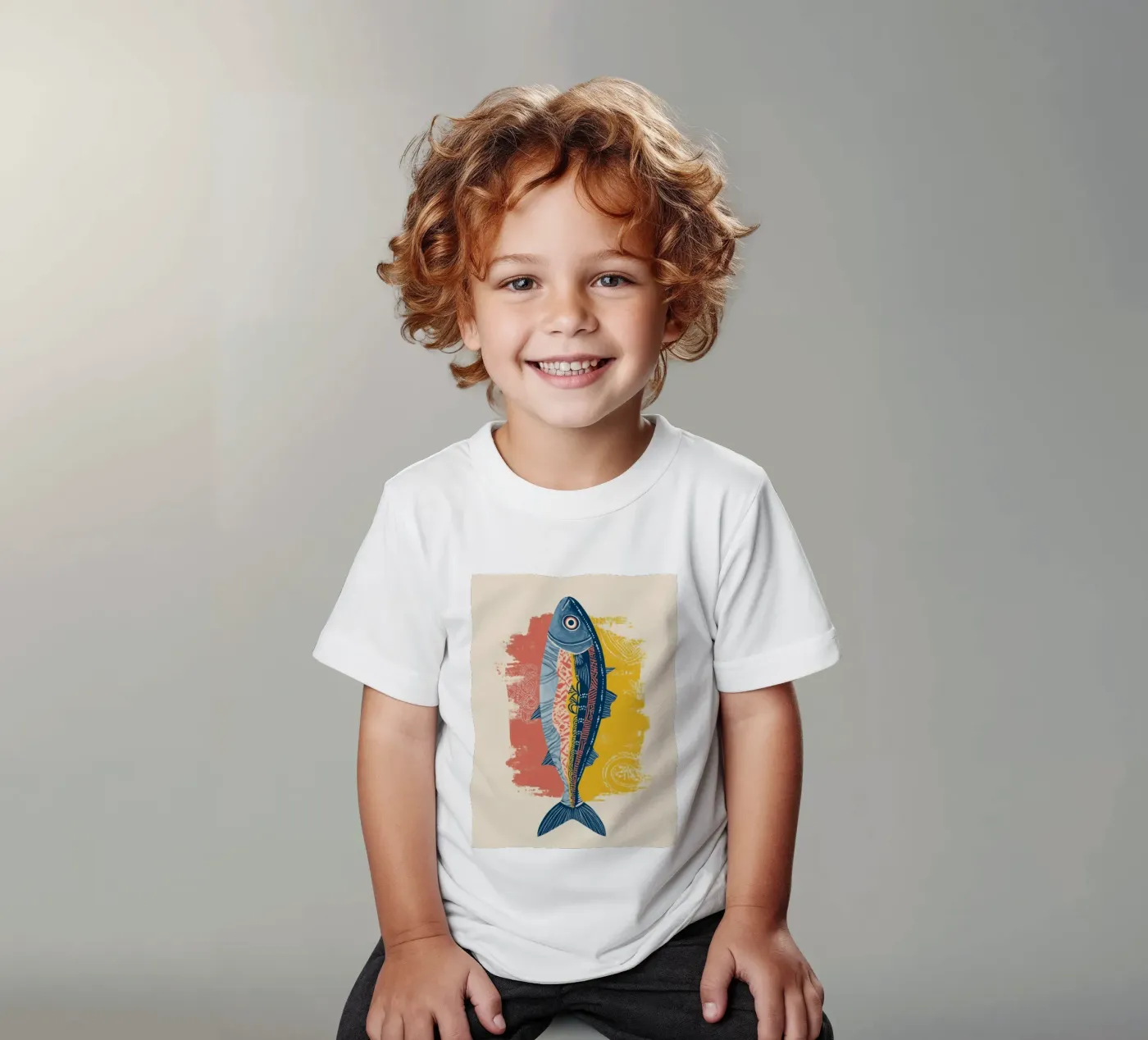 Patterned Fish kids t-shirt by Luca