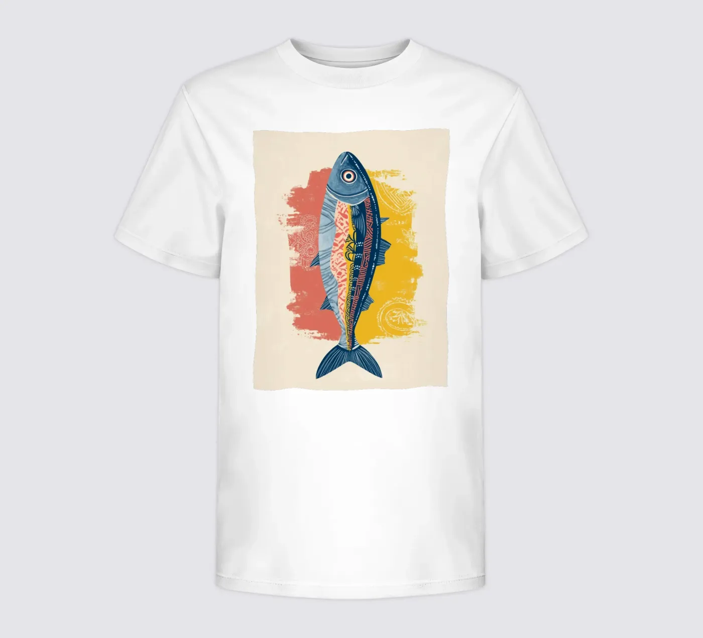 Patterned Fish t-shirt enfant de Luca