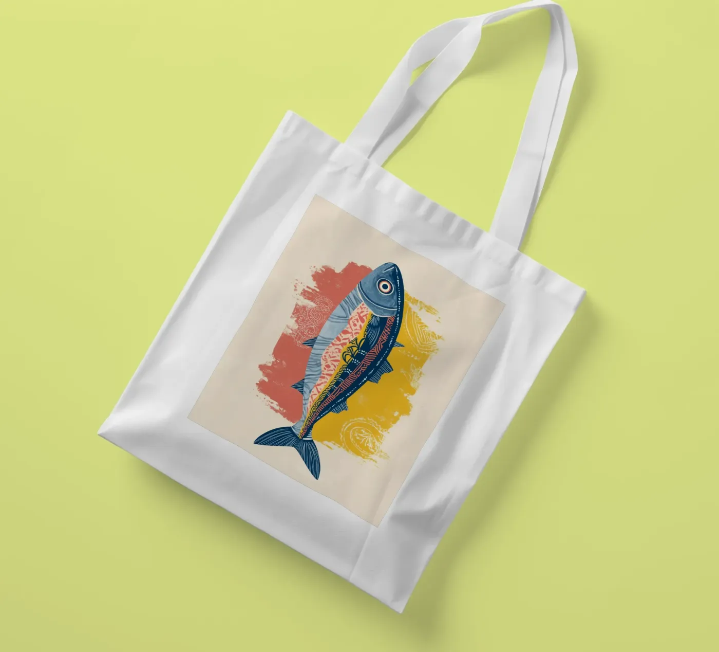 Patterned Fish tote bag by Luca