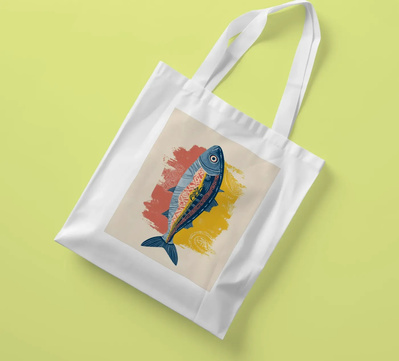 Patterned Fish tote bag by Luca