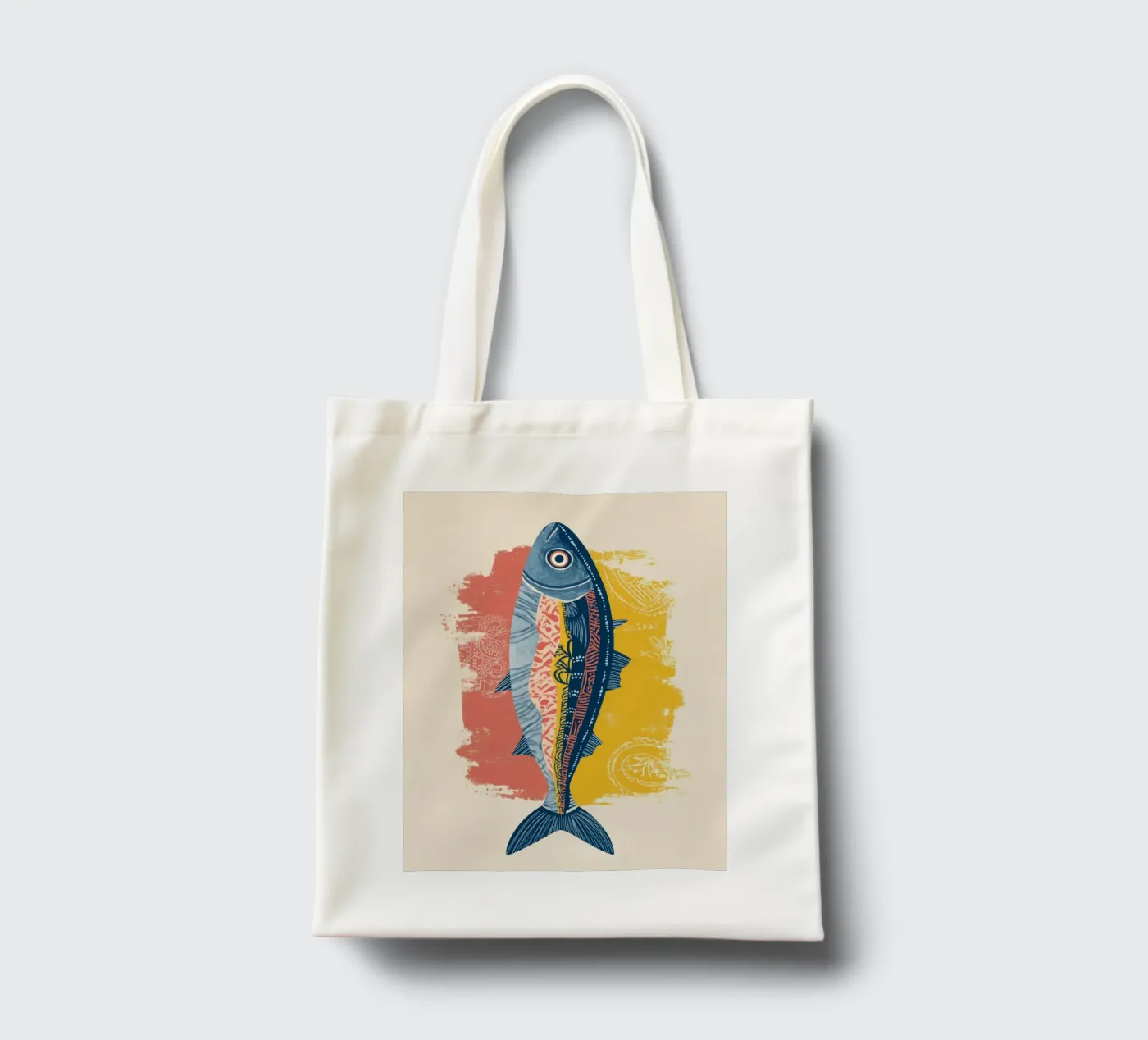 Patterned Fish tote bag by Luca