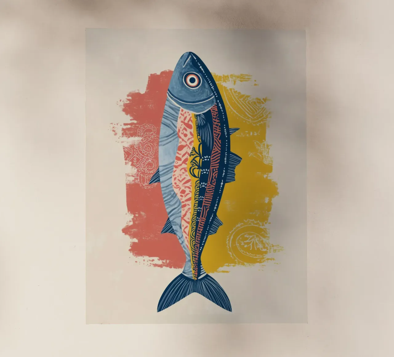 Patterned Fish pellicola backlit da Luca