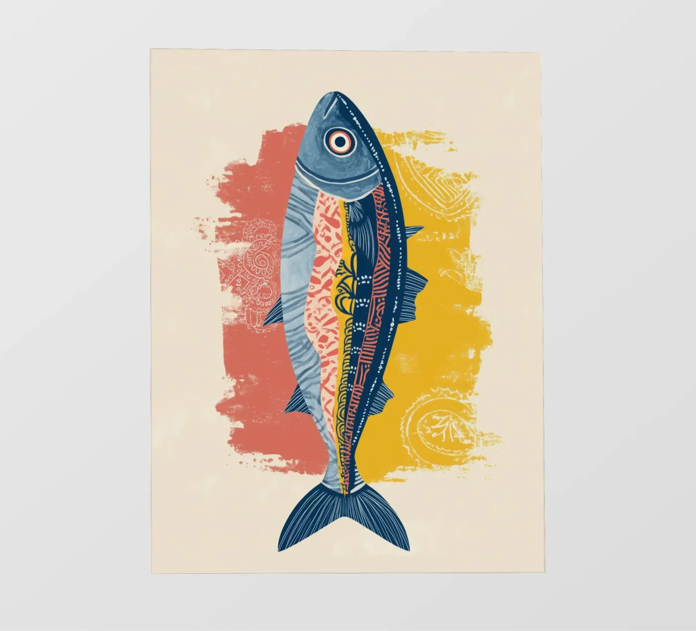 Patterned Fish fotobehang van Luca