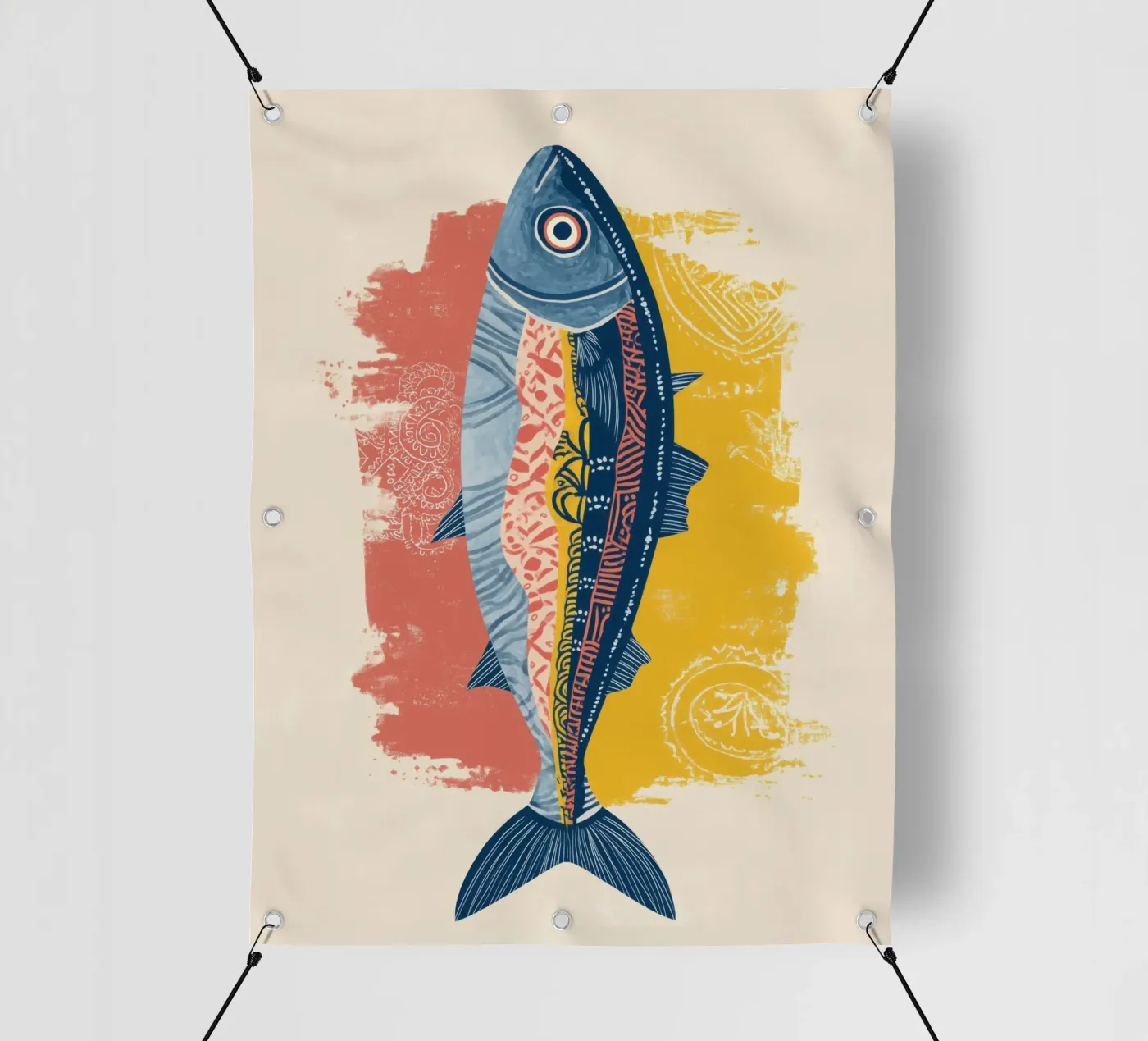 Patterned Fish telo in pvc da Luca