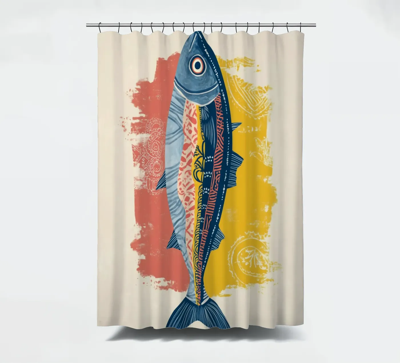 Patterned Fish douchegordijn van Luca