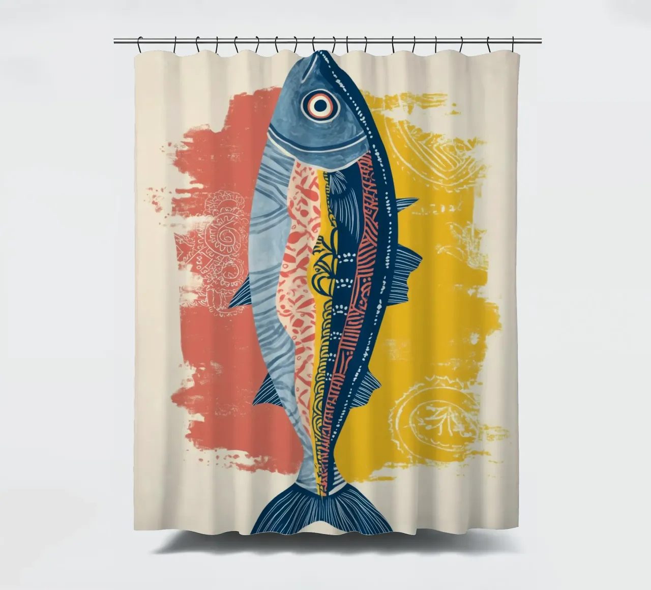 Patterned Fish douchegordijn van Luca