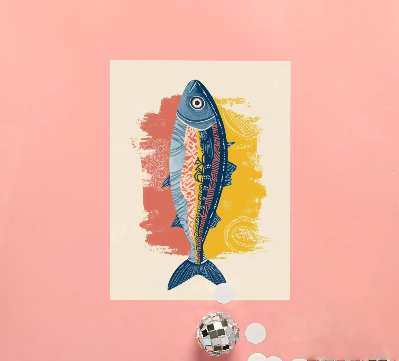 Patterned Fish adesivo da Luca