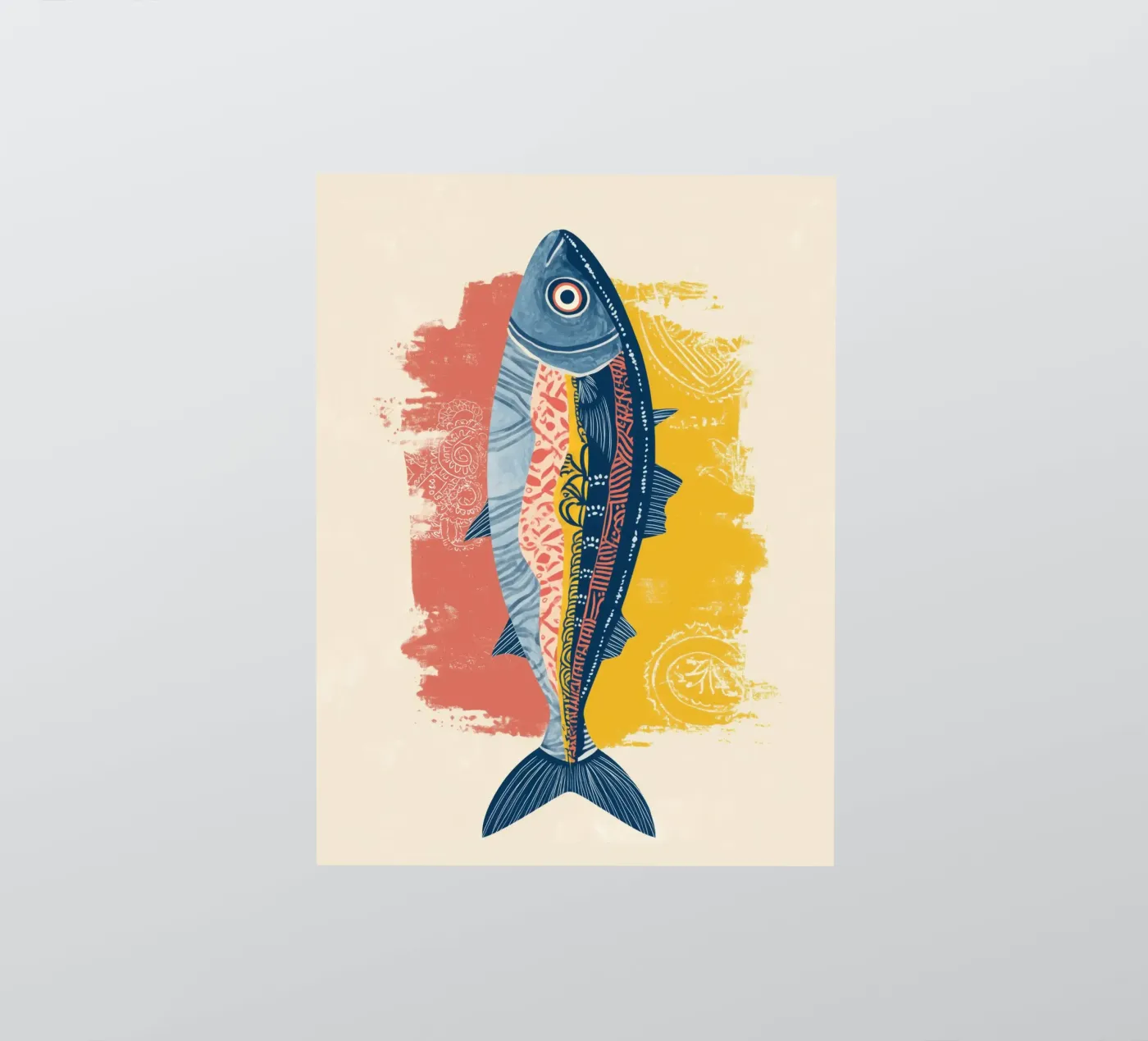 Patterned Fish autocollant de Luca
