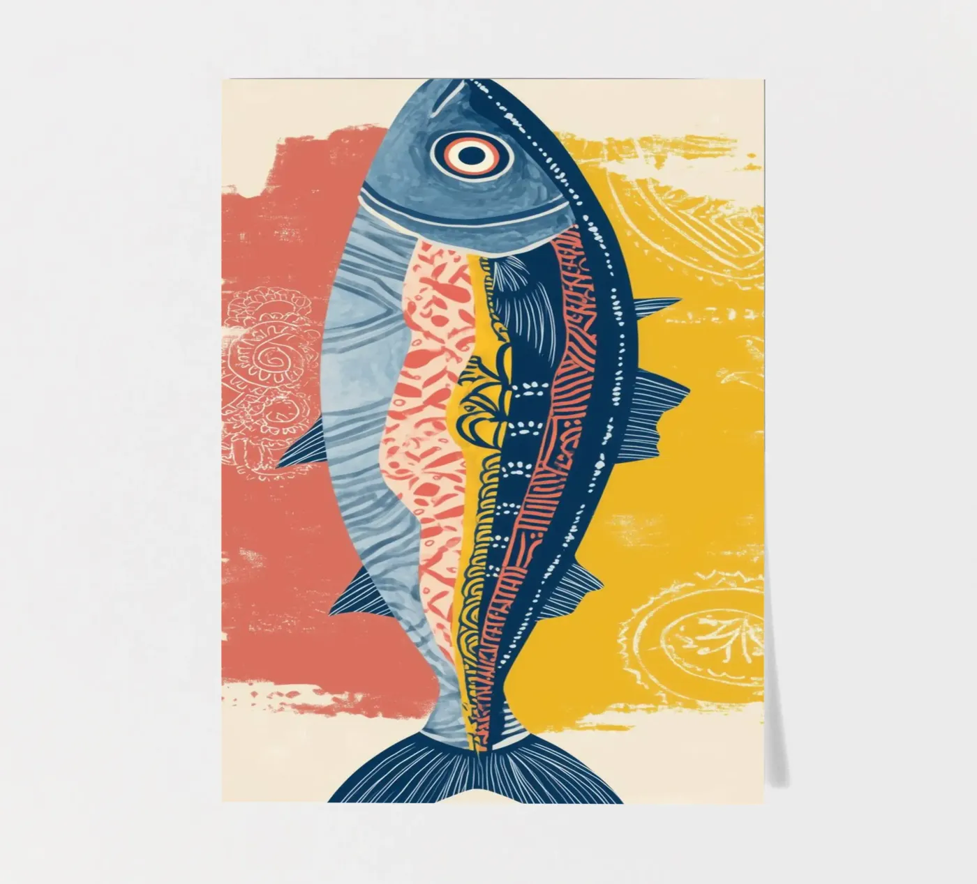 Patterned Fish stickervel van Luca