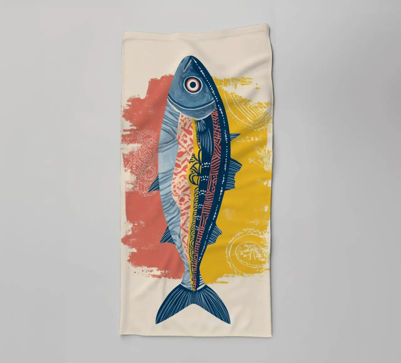 Patterned Fish towel by Luca