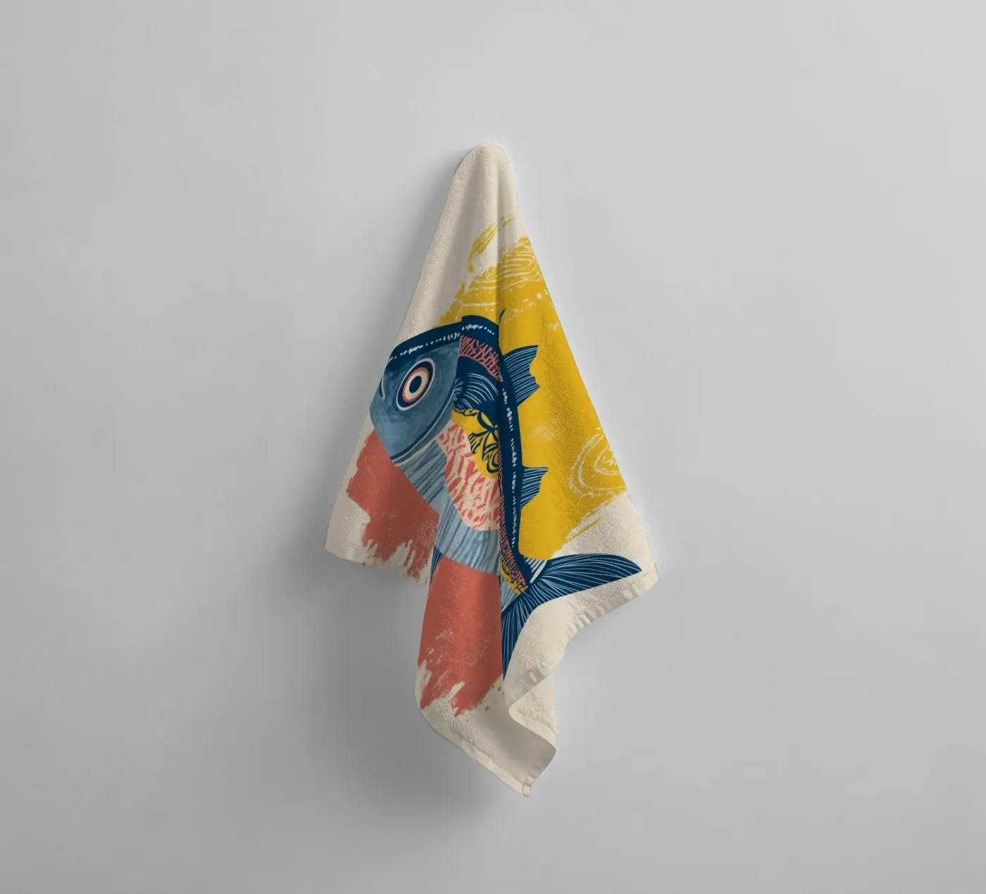 Patterned Fish serviette de bain de Luca