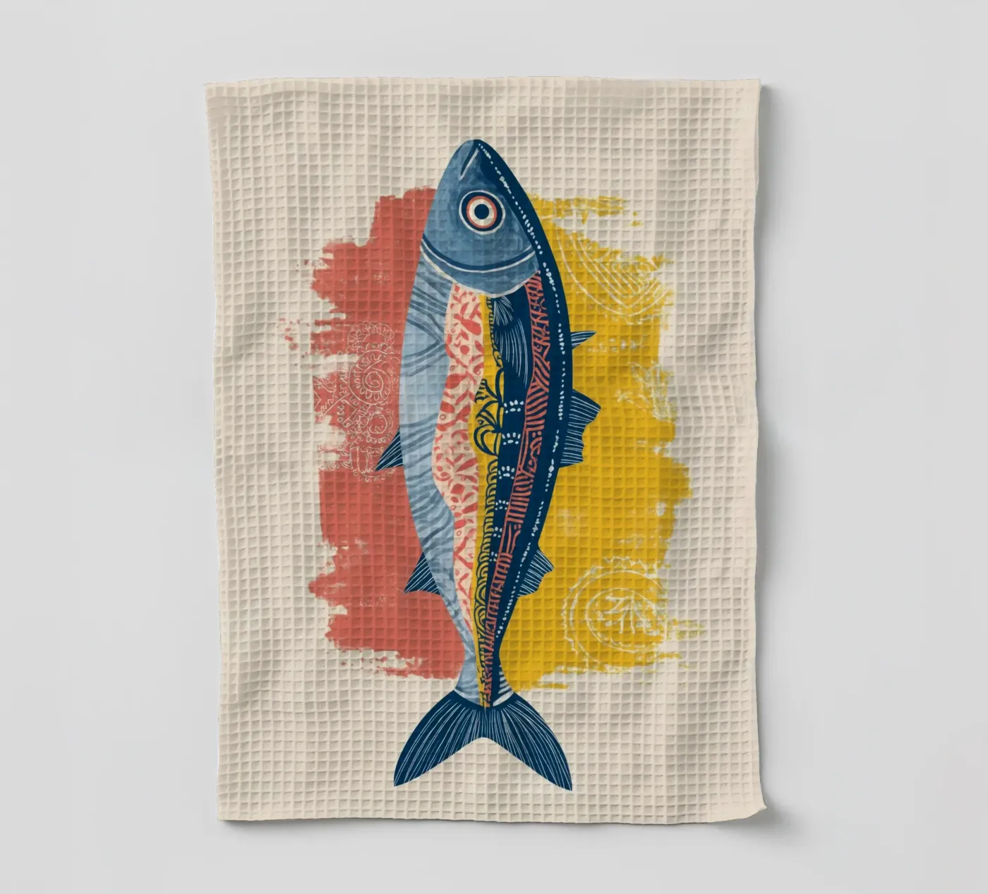 Patterned Fish theedoek van Luca