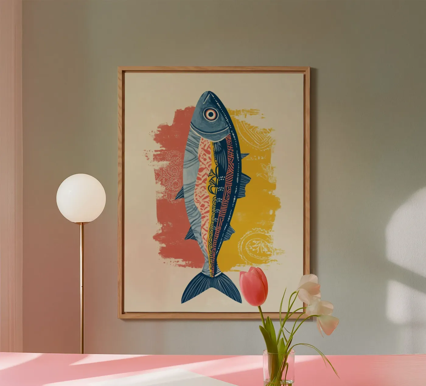 Patterned Fish alluminio dibond da Luca